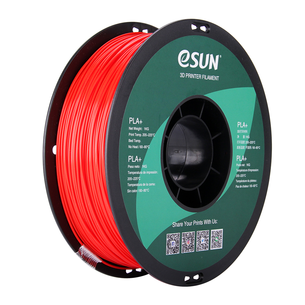 Esun PLA+ 1kg red Premium 3D printing filament high quality