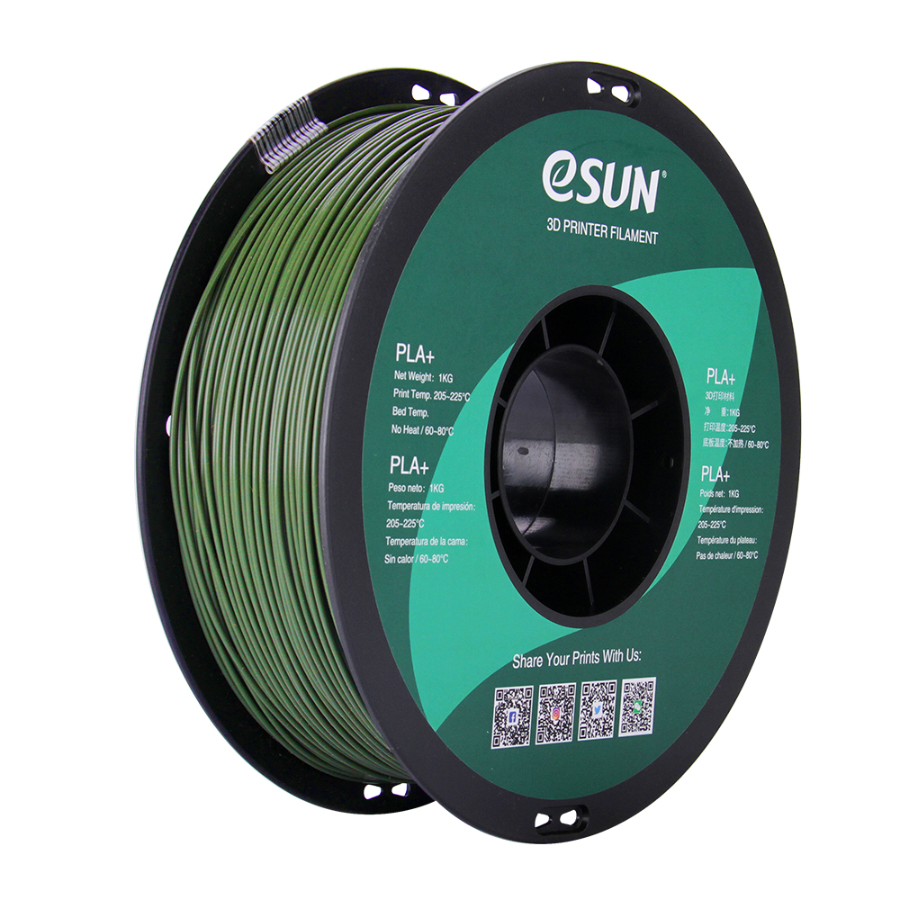 Esun PLA+ 1kg olivegreen Premium 3D printing filament high quality