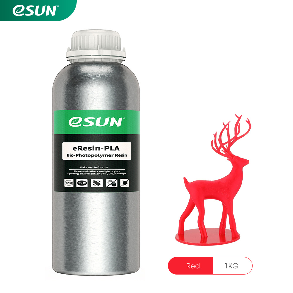 Esun biobased PLA eResin 1000gr red Premium 3D printing resin high quality LCD DLP