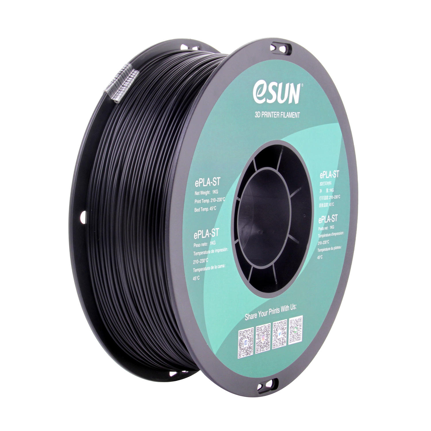 Esun ePLA-ST 1kg black Premium 3D printing filament high quality